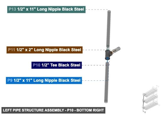 Left Pipe Structure Assembly - Part 1/2