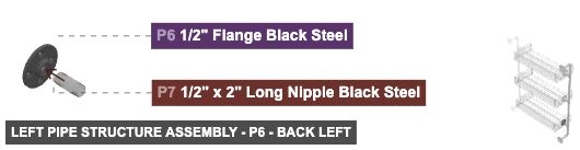 Left Pipe Structure Assembly - Part 1/2