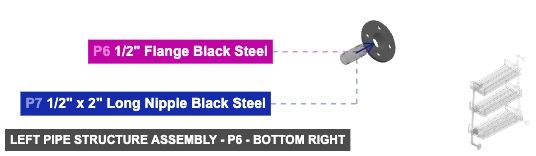 Left Pipe Structure Assembly - Part 1/2