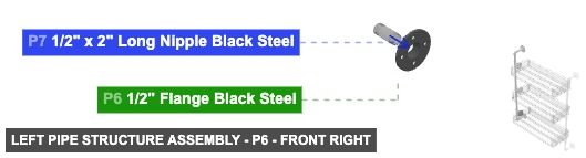 Left Pipe Structure Assembly - Part 1/2