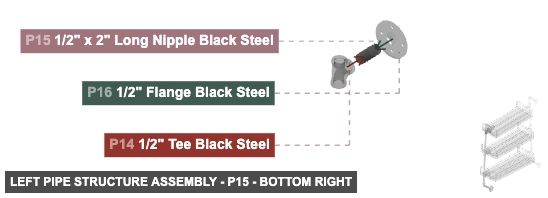 Left Pipe Structure Assembly - Part 1/2
