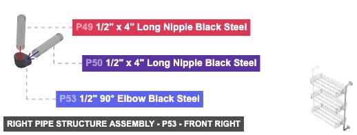 Right Pipe Structure Assembly - Part 1/2