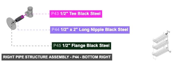 Right Pipe Structure Assembly - Part 1/2