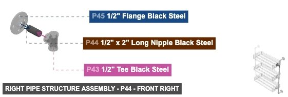 Right Pipe Structure Assembly - Part 1/2