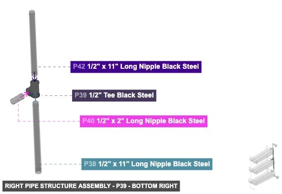 Right Pipe Structure Assembly - Part 1/2