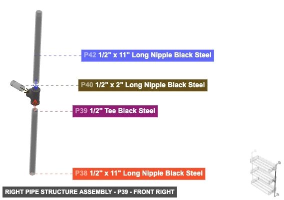 Right Pipe Structure Assembly - Part 1/2