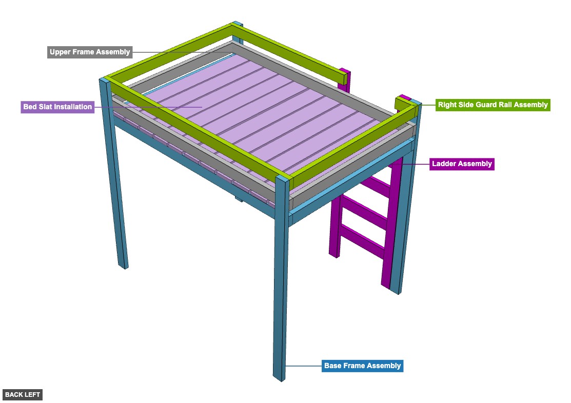 Loft Bed 2 - Overview back_left