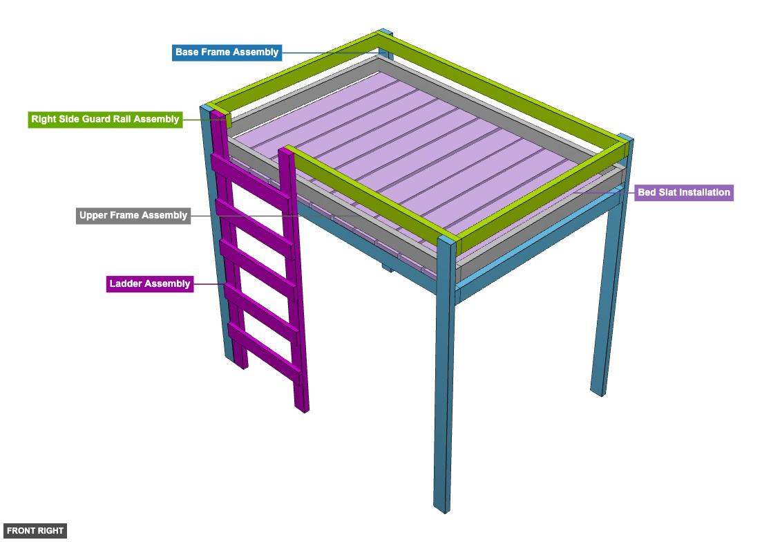 Loft Bed 2 - Overview front_right