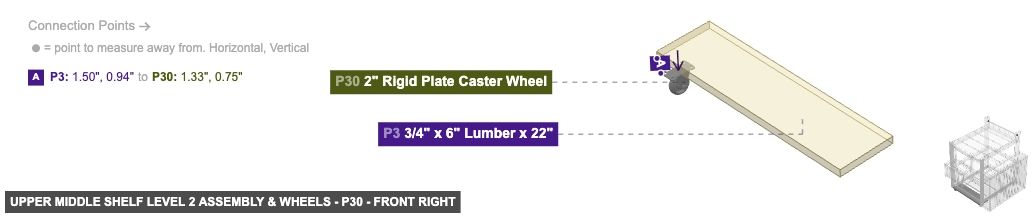 Upper Middle Shelf Level 2 Assembly & Wheels - Part 2