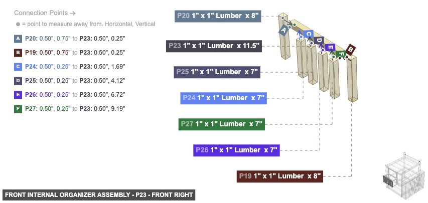 Front Internal Organizer Assembly - Part 1