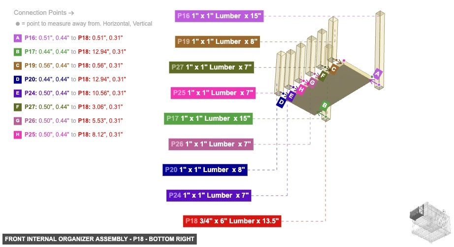 Front Internal Organizer Assembly - Part 3/4
