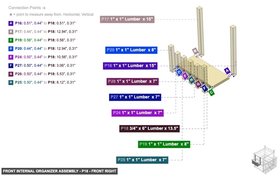 Front Internal Organizer Assembly - Part 3/4