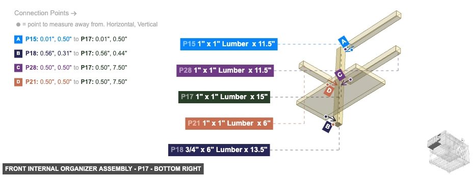 Front Internal Organizer Assembly - Part 1