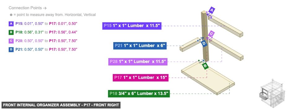 Front Internal Organizer Assembly - Part 1