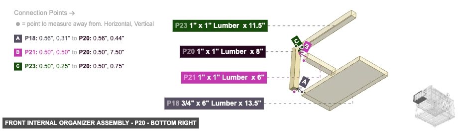 Front Internal Organizer Assembly - Part 1
