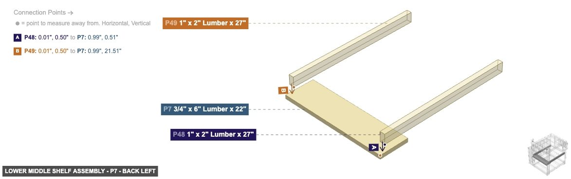 Lower Middle Shelf Assembly - Part 3/4