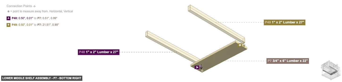 Lower Middle Shelf Assembly - Part 3/4