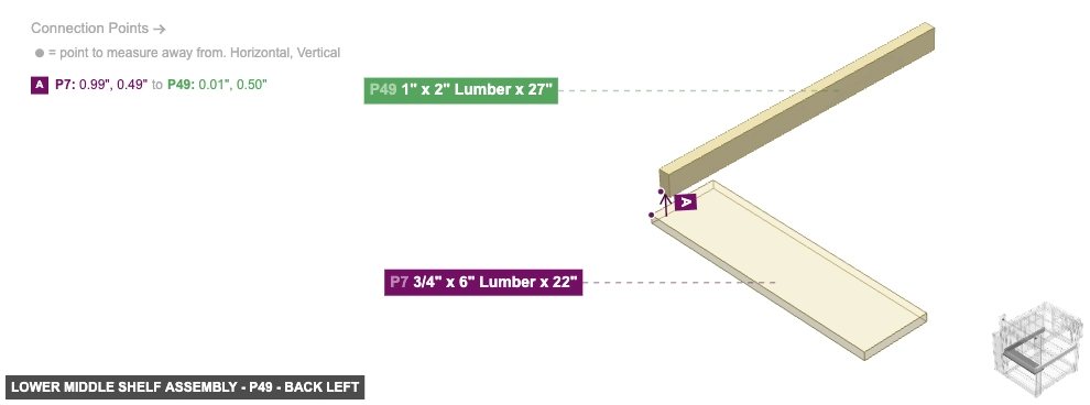 Lower Middle Shelf Assembly - Part 1