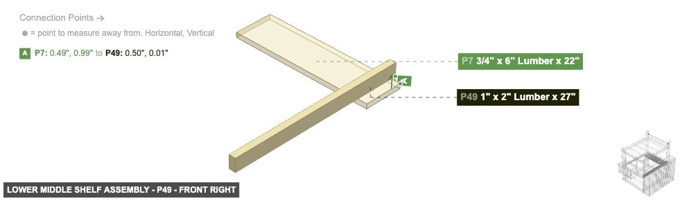 Lower Middle Shelf Assembly - Part 1