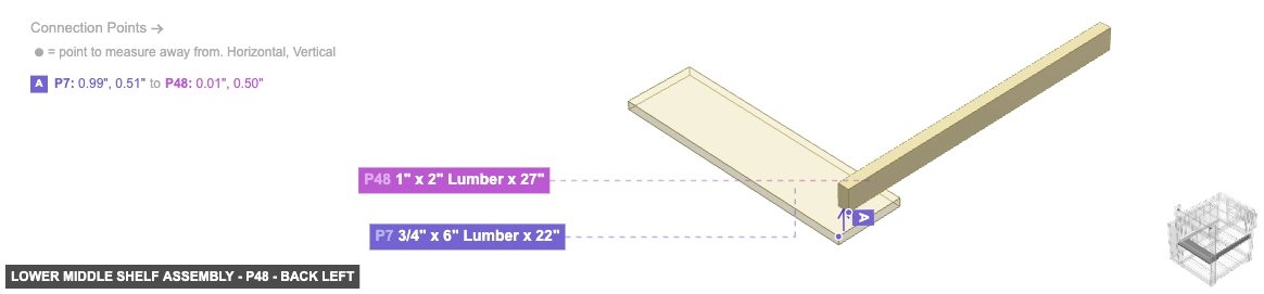 Lower Middle Shelf Assembly - Part 1