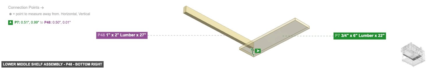 Lower Middle Shelf Assembly - Part 1
