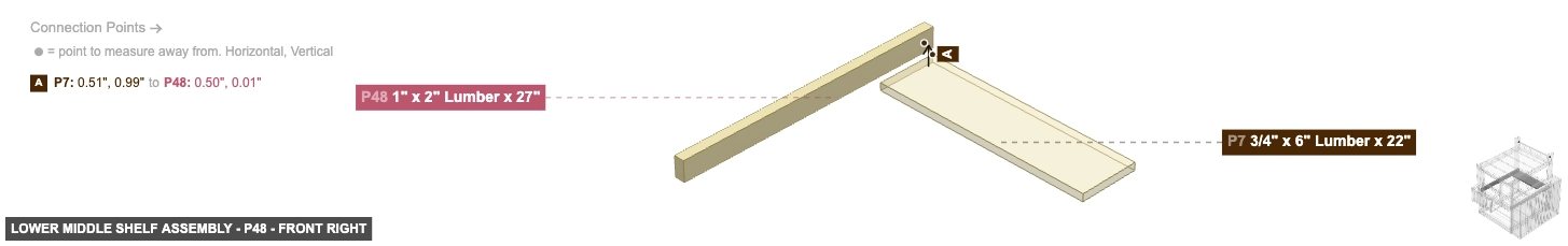 Lower Middle Shelf Assembly - Part 1