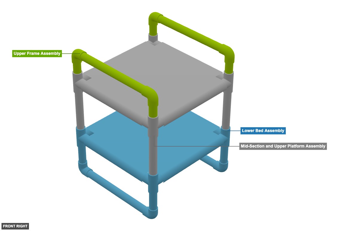 Double Cat Bed - Overview front_right