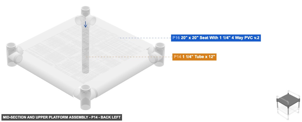 Mid-Section and Upper Platform Assembly - Part 1 1/4