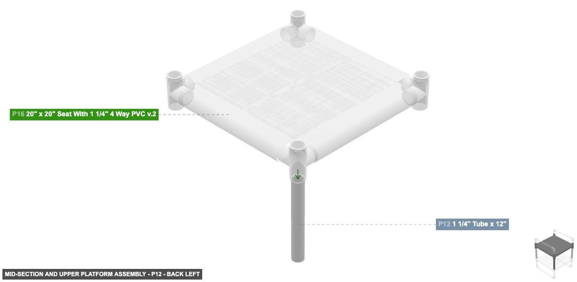 Mid-Section and Upper Platform Assembly - Part 1 1/4