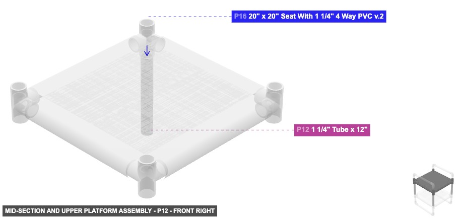 Mid-Section and Upper Platform Assembly - Part 1 1/4