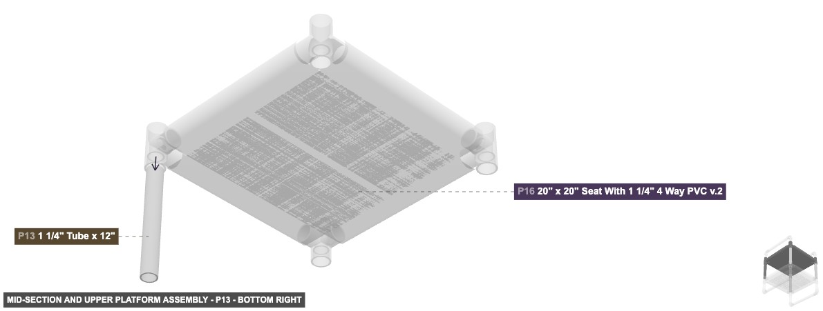 Mid-Section and Upper Platform Assembly - Part 1 1/4