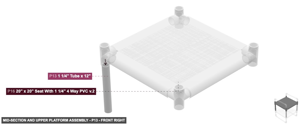 Mid-Section and Upper Platform Assembly - Part 1 1/4