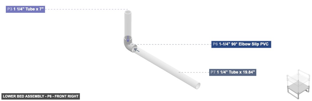 Lower Bed Assembly - Part 1-1/4