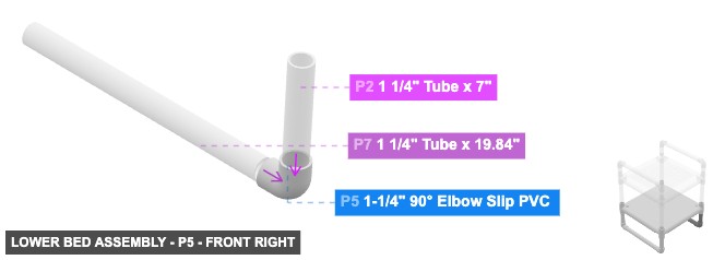 Lower Bed Assembly - Part 1-1/4