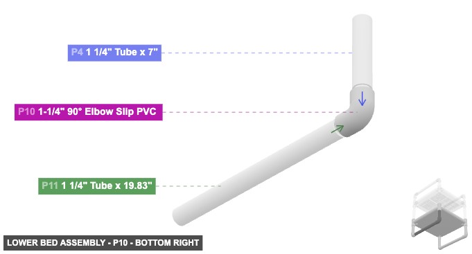 Lower Bed Assembly - Part 1-1/4