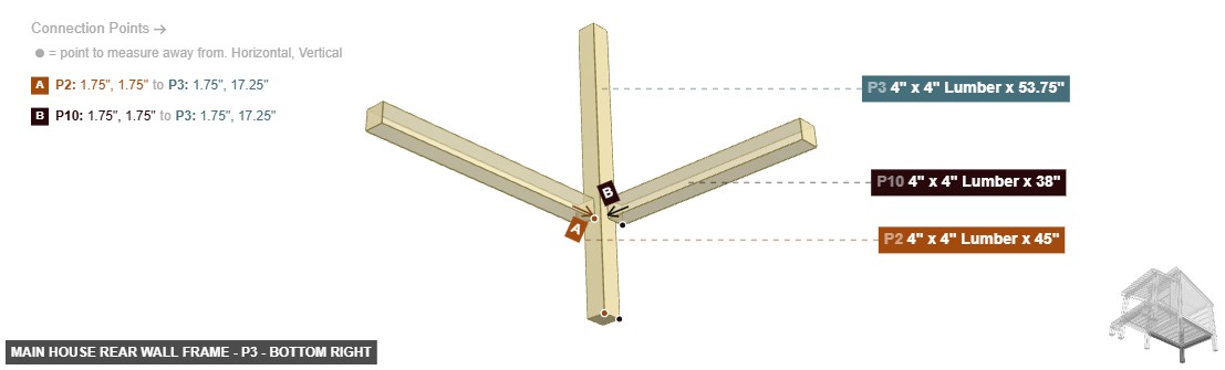 Main House Rear Wall Frame - Part 4