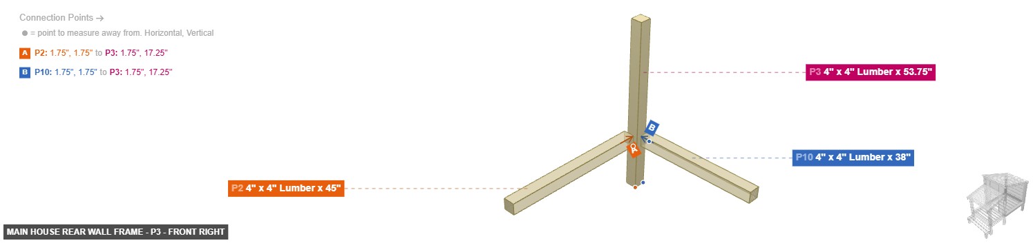 Main House Rear Wall Frame - Part 4