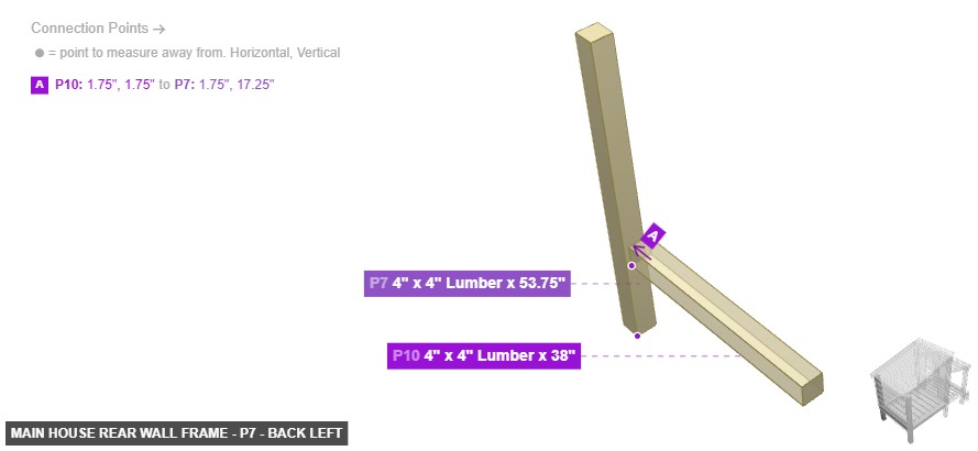 Main House Rear Wall Frame - Part 4