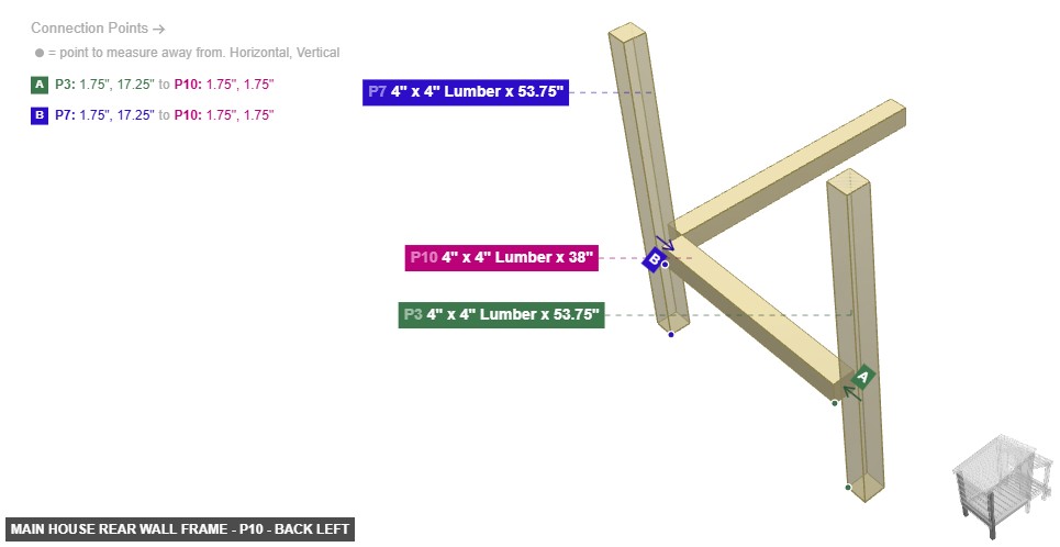 Main House Rear Wall Frame - Part 4
