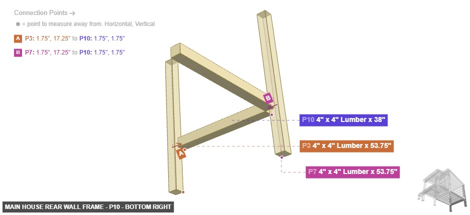 Main House Rear Wall Frame - Part 4