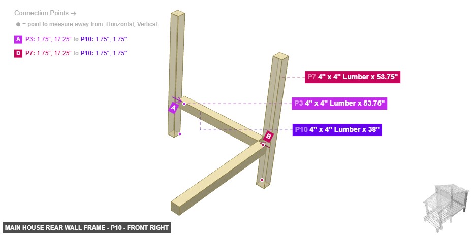 Main House Rear Wall Frame - Part 4
