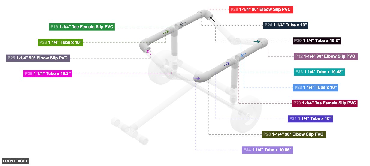 Assembly of Upper Cradle Frame Foundation - front_right