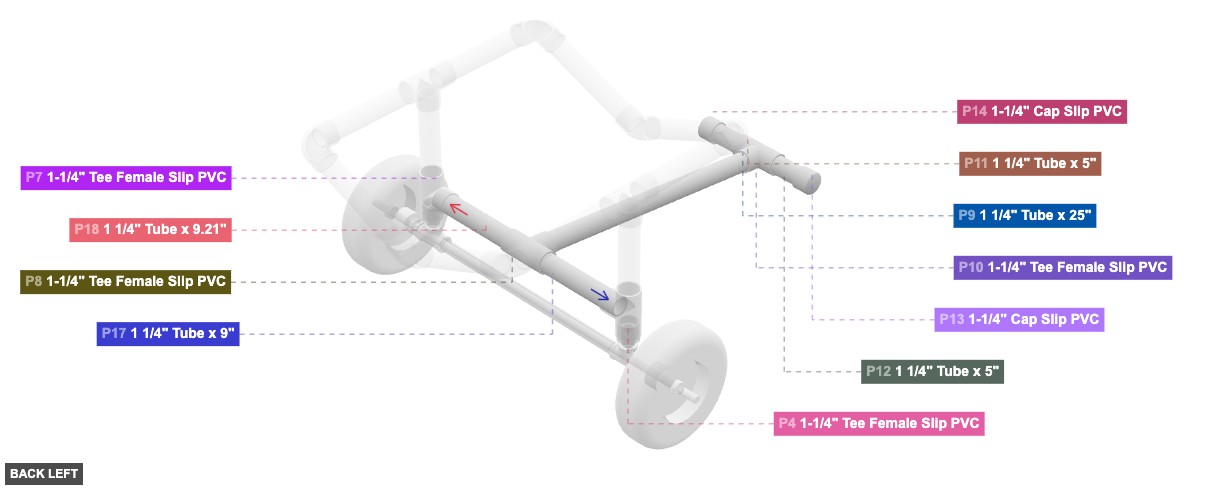 Assembly of Lower Frame and Kickstand Assembly - back_left