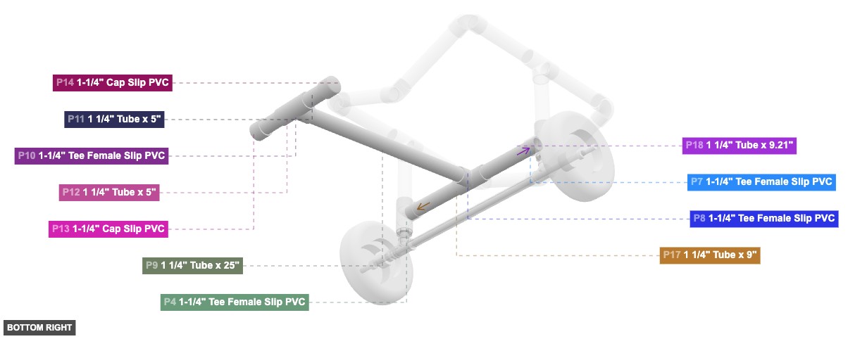 Assembly of Lower Frame and Kickstand Assembly - bottom_right