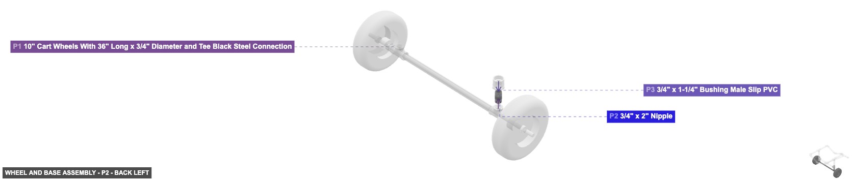 Wheel and Base Assembly - Part 3/4