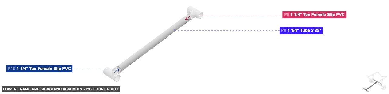 Lower Frame and Kickstand Assembly - Part 1 1/4