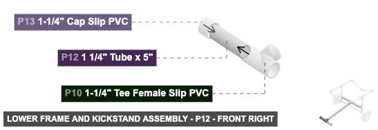 Lower Frame and Kickstand Assembly - Part 1 1/4