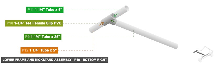 Lower Frame and Kickstand Assembly - Part 1-1/4