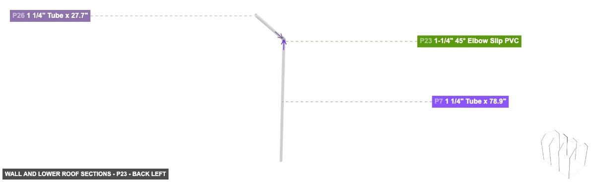 Wall and Lower Roof Sections - Part 1-1/4