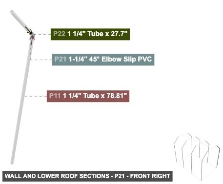 Wall and Lower Roof Sections - Part 1-1/4